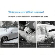Multifunctional Car Snow Shovel, With Brush And Scraper, Made Of ABS Material, No Electricity Needed, Can Remove Snow And Ice On Windshield, Convenient And Durable Detachable Design, Suitable For Home, Outdoor, Camping, Window Cleaning, Winter Car Window Glass Cleaning And Other Scenarios.