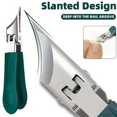 Dụng cụ chăm sóc móng tay và móng chân dày, thiết kế tiện dụng - Kìm cắt chính xác bằng thép không gỉ với thiết kế góc siêu nhỏ, tấm chắn an toàn và tay cầm mềm mại, thích hợp cho người già, quà tặng Giáng sinh và Năm mới.