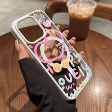 Funda de teléfono Macaron con fuerte atracción magnética, diseño lindo para 15 16 Promax 14 Plus 13 Promax 12 11 Plus XR y XS series 8 - Blanco - Ver 7