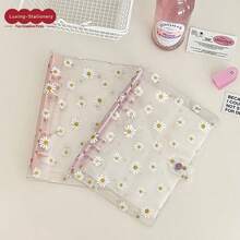 Bìa sổ rời A5 hình hoa cúc 6 lỗ, Bộ album ảnh kèm 10 ngăn, Thẻ thay thế, Sổ tay lập kế hoạch tự làm, Hộp đựng văn phòng phẩm - Nhiều màu - Xem 4