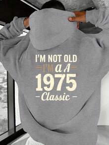 1975 Klassischer Retro Distressed Text JPH-9 Plus Size Herren Hoodie - Lockere Passform, Lässiger Stil, Lange Ärmel, Nicht-Stretch Stoff, Freizeitkleidung | Vintage Bedruckter Hoodie | Abgenutzter Druck
