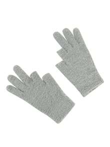 1双时尚暖露两指手套学生书写手套加绒加厚防寒手套 - 彩色 - 查看 17