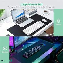 1pc Extra Large Thick Non-Slip Gaming Mouse Pad, Fashionable Minimalist Pattern, Edged Design Durable, Suitable For PC, Office Desk And Home Use, Multiple Sizes Available, Enhance Desktop Comfort. Made Of High-Density Rubber Base, Stable And Non-Slip, Smooth Surface, Precise Mouse Tracking, Cartoon, Minimalist, Landscape Mouse Pad - Black and White - View 9