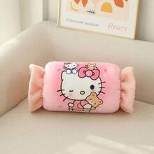 Sanrio 1pc Hello Kitty Cartoon Hand Warmer Plush Pillow, Kuromi Winter Hand Warmer Cushion, Cozy Home Sofa Lumbar Pillow, Seat Back Cushion, Holiday Gift