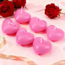 6pcs Heart-Shaped Candle Set, Tea Lights, Atmosphere Candles, Handmade, Soy Wax And Palm Wax, Romantic Decor, Wedding Supplies, Home Decor, Creative Heart-Shaped Candles, Birthday Confession, Proposal, Love Candles, Valentine's Day Candles