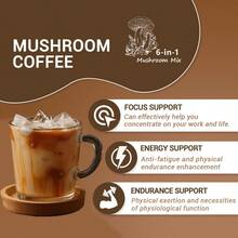 Mushroom Coffee, Instant Coffee, Everyday Dose Mushroom Coffee, Instant Mushroom Coffee, Mushroom Blend Coffee, Multiple Mushroom Extract Powder For Energy, Mental Clarity & Focus, Instant Coffee Blend Of Ganoderma Lucidum, Lion'S Mane Mushroom, Birch Brown Pore Mushroom, And Chanterelle Mushroom - Mushroom Coffee Powder, Ideal For Gift Giving, Holiday Gift - Multicolor - View 4