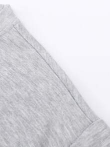 1pc Men's Grey Crew Neck Short Sleeve T-Shirt, Raglan Sleeve Patchwork Design, Knit Fabric Breathable & Soft, Loose Casual All-Match Tee For Daily Wear & Commute - Grey - View 8