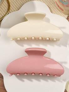 2-piece Set - Pink and White Semi-circular