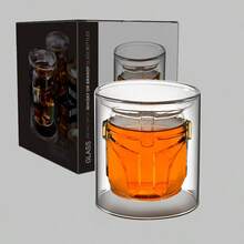 This Whiskey Decanter Is A Creative Transparent Whiskey Helmet-Shaped Glass, Reminiscent Of A Star Wars Space Fortress. It's A Creative Wine Activator, Spirits Container, And Double-Walled Insulated Coffee Cup. Transparent With A Portable Handle, It's Suitable For Cappuccinos, Lattes, Tea, And Hot/Cold Drinks. Perfect For Easter, Christmas, Birthday Parties, Back-To-School Season, And Other Occasions. - Multicolor - View 8