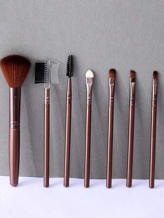 7 Pieces/Set Of Fiber Wool Makeup Set Brush Blush Brush Eye Shadow Brush Powder Brush Makeup Tools