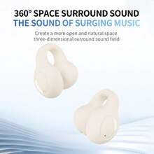 Lenovo EA420 Bluetooth Wireless Earbuds TWS U-Shaped Ear Clip Type Earphone Bluetooth 5.4 Touch Control Long Battery Life With Mic - Black - View 3