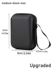 Portable Digital Camera Case(Box Only), Compact Design, Waterproof Material, Perfect For Outdoor Photography Enthusiasts And Travelers, Charger Bag, Office Essential Digital Bag, Cable Camera Bag, Electronic Data Cable Organizer, Storage Power Bank Cover, Wallet Travel Camera Bag, Waterproof Lightweight Large Capacity Portable Accessory 2026 New Year,Valentine's Day Gift For Men And Women - Black - View 20