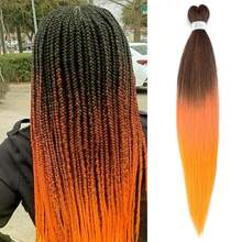 Braiding Hair Pre Stretched 26Inch Pre-Stretched Braiding Hair EZ Braid Yaki Texture Nthetic Hair Extensions For Crochet Box Braids - Multicolor - View 48
