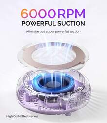 MelodySusie Nail Dust Collector, HProA Compact Vacuum Fan Dust Collector Quiet For Beginner Nail Tech And Student, Manicure Pedicure Tool Supplies For Acrylic Nail Polishing,Salon & Home Equipment Christmas Gift-Purple - 紫丁香色 - 查看 3