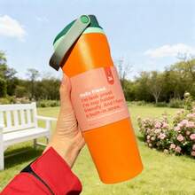 0WALA  30oz  Limited Edition Water Bottle, Sports Water Bottle, Leak-Proof Pop-Up Cap, Available In Multiple Colors, Designed Specifically For Drinkers, Suitable For Occasions Such As Fitness, Running, School, Halloween, Thanksgiving, Christmas, Etc., And Also A Stylish Gift For Ladies. - trái cam - Xem 2