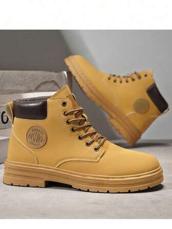 Men's Outdoor Hiking Boots, Breathable Comfortable Non-Slip Boots, Suitable For Walking, Hiking, Spring, Autumn And Winter, Pair With Jeans