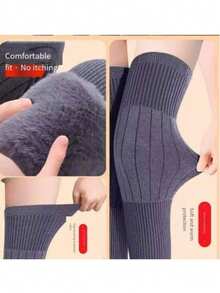 1 双护膝，聚酯纤维保暖内衬，加厚设计，加长防滑绑带，针织面料，男女通用，日常保暖护膝，适合秋冬季节，男士佳礼 - 彩色 - 查看 3