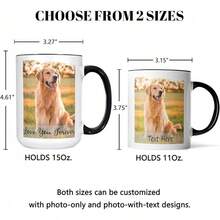 Custom Mug Upload Your Picture Personalized Coffee Mug With Photo Text Name Customized 11 Oz/15 Oz Tea Cup Unique Ideas Gifts Men Women Mom Dad Couple Girlfriend Boyfriend Friend Family - 白色/黑色 - 查看 4