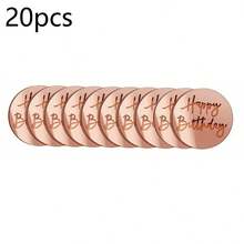 5/10/20 chiếc Topper bánh cupcake mừng sinh nhật bằng acrylic hình tròn dùng cho tiệc sinh nhật, đồ tráng miệng, đồ dùng trang trí bánh - Nhiều màu - Xem 13