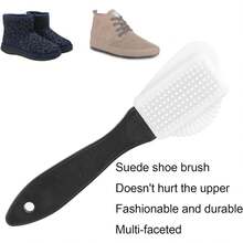 EstiloZJchao Cepillo De Zapatos, Cepillo De Limpieza De Gamuza 4 Lados, Cepillo Limpiador De Pulido De Botas De Zapatos De Cuero De Terciopelo NubuckVersióN Mejorada - 1 - Ver 3