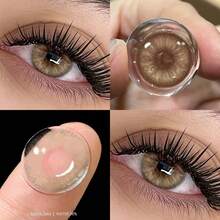 AMARA Natural Colored Contact Lenses For Eyes 1 Pair Blue Eye Color Lenses Fashion Colored Pupils Brown Lenses Eye Contacts Halloween Costume Cosplay