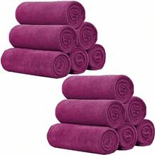 6/12pcs Facial Towel Set, High Absorbency Soft Microfiber Face Towels, Multi-Purpose Washcloth And Hand Towels, Suitable For Bathroom, Hotel, Spa, Gym, Size: 12x12 Inches/12x24 Inches, Multiple Colors Available - Multicolor - View 17