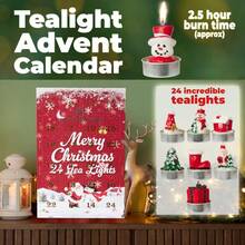 Tealights Advent Calendar 3D Xmas Christmas Gift Holidays Celebration New Year Festive - 彩色 - 查看 2