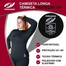 Plus Size Long Sleeve T-Shirt With UV50+ Sun Protection, Women's Dry-Fit With Elastane, Thermal, For Beach Or Pool. - Màu Hồng Tươi - Xem 3