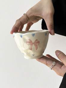 1pc/2pcs Valentine's Day Mug, Asymmetrical Cute Handgrip Cup, Small Ceramic Coffee Mug, Breakfast Milk Cup, Home Afternoon Tea Latte Cup, Juice Beverage Cup, Dessert Ice Cream Cup, Couple Water Cup, Holiday Gift Mug For Family And Friends - Multicolor - View 16