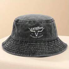 R.M. Williams Bucket Hat For Men - Lightweight Breathable Outdoor Fishing & Camping Hat With Adjustable Strap, Wide Brim For, Stylish Black Design For Casual Wear, Fishing Hat, Hat, Stylish Bucket Hat, Durable Headgear - 黑色 - 查看 6