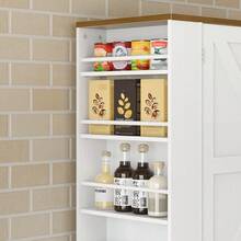 White & Walnut Farmhouse Kitchen Pantry – Versatile Storage Cabinet Sideboard With Removable Spice Rack, 2 Drawers & Adjustable Shelves | Perfect For Kitchen, Dining Room & Storage Room - 白色 - 查看 4