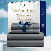 1/ 2/ 3pcs Luxury Hotel-Grade Fitted Sheet Set - 2000TC Ultra Soft & Breathable Microfiber With 14" Deep Pocket, Shrinkage & Fade Resistant, Elegant Deep Pocket For Mattresses, All-Season Easy Care Bedding Gift, Daily Use, Dorms, Guest Rooms. - Xám - Xem 12