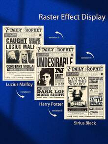 Harry Potter 1张哈利波特每日全息海报，3种场景变换，魔法世界艺术，创意电影海报，魔法学校装饰，粉丝礼物，返校季 [官方授权] - 彩色 - 查看 6