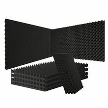 Acoustic Foam Panels, 2 Pack 48 X 24 X 2 Inches, Egg Designed Soundproof Wall Panels,Fire-Resistant Acoustic Panels,Sound Dampening Absorbing Panels For Studio Wall And Ceiling,Black - Non-adhesive, 2 Pcs, Egg Crate, L48" X W24" X H2" - View 8