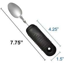 Rehabilitation Advantage Easy Grip - Horquilla con mango integrado, color negro(Cucharilla) - Multicolor - Ver 3