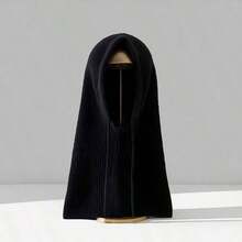 新款拉法帽，女士防风羊毛保暖颈套帽，冬季保暖护耳帽