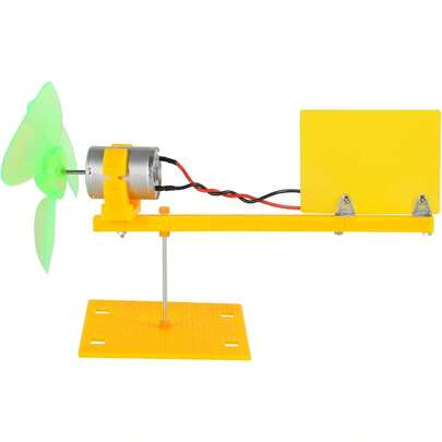 Turbina eólica en miniatura F5 con efecto giratorio de colores: Un generador en miniatura DIY para la educación científica, disponible en versiones de 0,01 V a 24 V. Incluye aspas de soporte y es ideal para experimentos científicos escolares, ayudando a los niños a desarrollar sus habilidades prácticas y a comprender los principios de la generación de energía.
