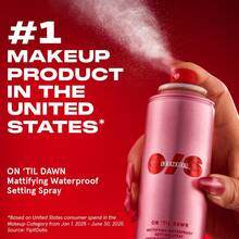 ONE/SIZE On 'Til Dawn Mattifying Waterproof Setting Spray Travel Size 1 Oz - Transferproof, 16 HR Matte Finish, Oil-Control & Pore-Tightening Formula - 46 ml / 1 oz - Xem 5