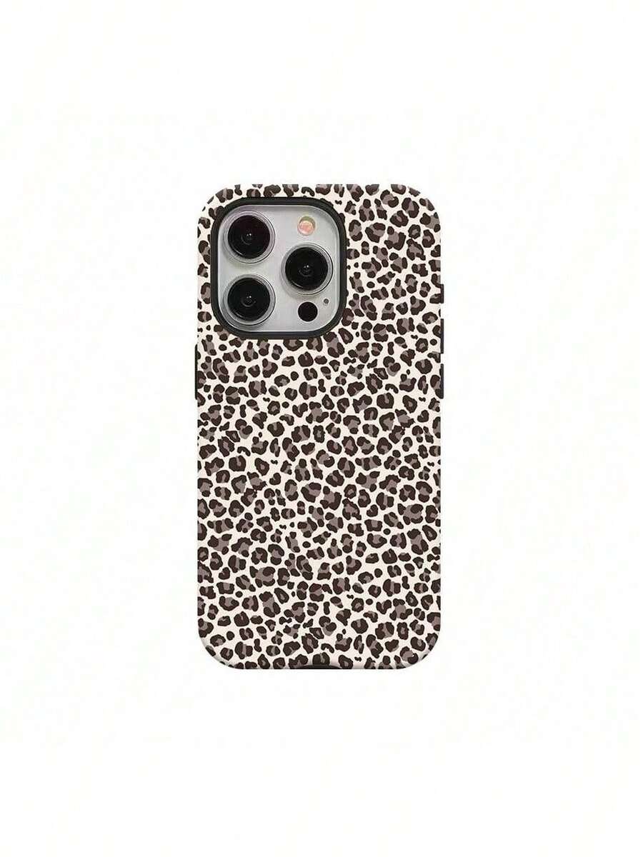 Fashionable Leopard Print, Dual-Layer Protective Phone Case For 16 Pro Max, 15 Pro, 13, 11, 12, XS, 8 Plus, 7 Glossy 2-In-1-For-Your-New- - 1 cái - Xem 1