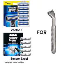 Gillette Sensor Excel Razor Blades For Men Pack Of 10 Blades - Multicolor - View 6