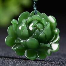 "Couple's Lotus Flower Keychain, Elegant Floral Design Car Charm, Wedding & Anniversary Gift, Unisex Lucky Bag Accessory, Durable Keyring For Keys & Bags" - White Jade Color - View 2