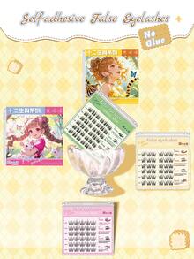 36 PCS False Eyelashes, With Lengths Ranging From 7 To 12 Mm - The False Eyelashes Are Distributed In A Segmented Density Pattern. The Front Part Is Thicker, The Middle Part Is Natural, And The Rear Part Is Elongated, Creating A Mysterious Gaze. Suitable For Parties, Banquets, Business Occasions, Etc., It Boosts Confidence And Presence. The Unique Packaging Makes It An Excellent Gift Option - Olive Green - View 7