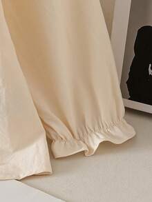 Girls' Spring Cotton Doll Collar Blouse, Stylish - Apricot - View 4