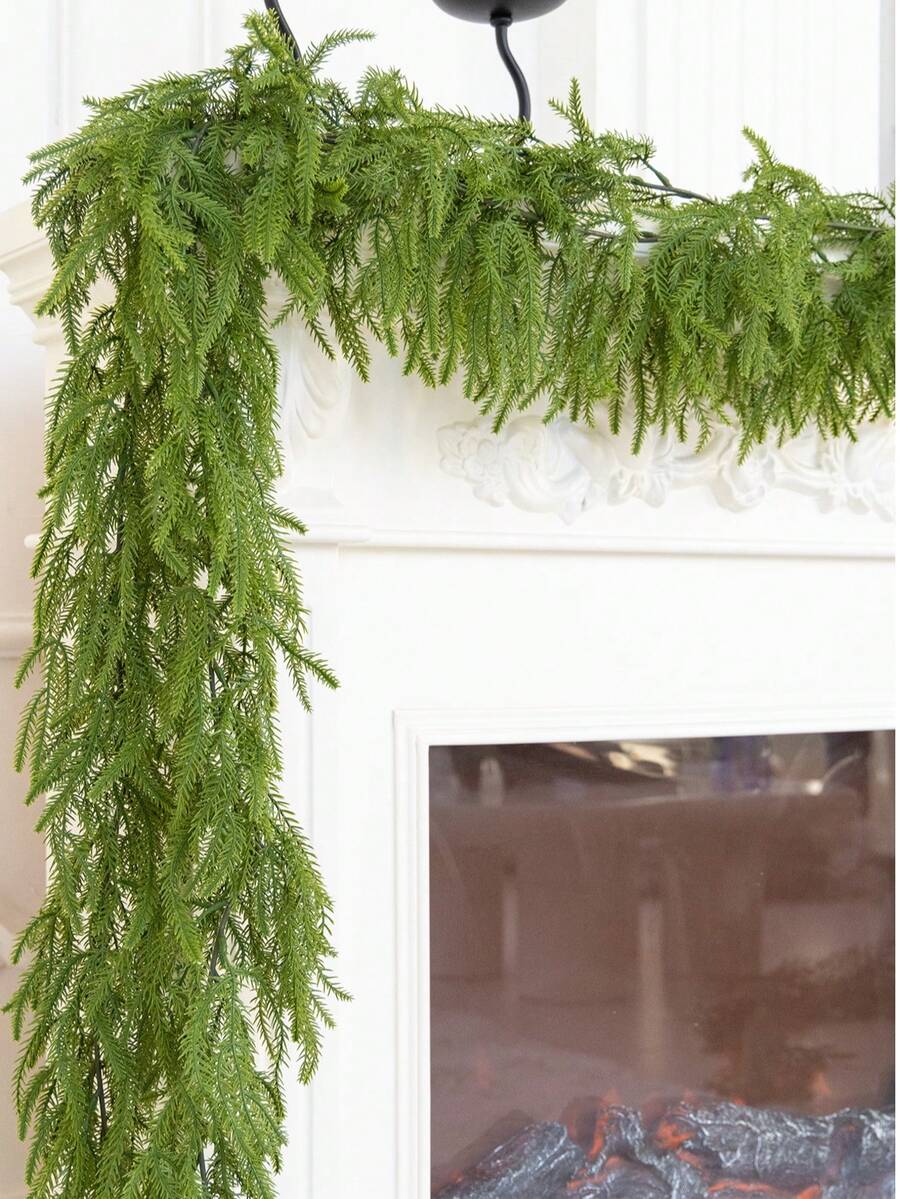 1pc 180cm Artificial Pine Rattan, Suitable For Christmas, Home And Room Decoration In Autumn/Winter - 66 Pine and Cypress Vines - 06 - View 1