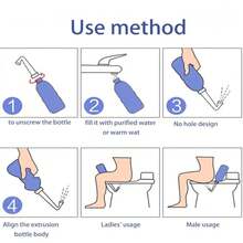 Peri Bottle 产后便携式旅行冲洗瓶防漏会阴冲洗喷雾瓶，便携式冲洗瓶，旅行个人卫生护理手动冲洗瓶（450ml）