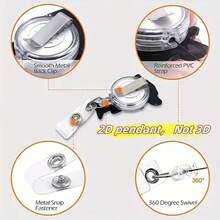 قطعة واحدة مشبك بطاقة أكريليك 2D جميل بشكل طفلة ممرضة، متين للممرضات وطلاب الطب والممارسين الطبيين، إكسسوار احترافي، رسوم توضيحية مرحة، عودة إلى المدرسة، لوازم مدرسية، مكتب، إكسسوارات، هدايا للبنات، هدايا للفريق - أبيض - مشاهدة 6