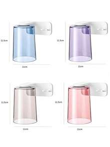 Wall-Mounted Magnetic Toothbrush Holder - Transparent Waterproof Bathroom Storage Rack With Rinsing Function, Space-Saving, Suitable For Vanity, Dorm, RV Travel And More | Modern Home Decor Accessory - White - View 7