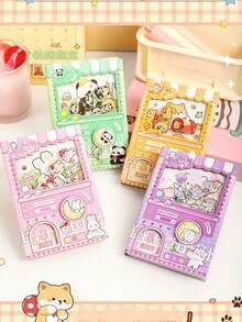 可爱水豚迷你笔记本，适合办公、待办事项清单、写作、备忘录和便携收纳，迷你口袋日记本，返校用品（颜色和款式随机），学生文具，绘画工具，书写工具，生日礼物，学生礼物，节日礼物，圣诞礼物，复活节礼物，圣诞袜填充物，趣味礼物，袜子填充物，搜索，男孩袜子填充物，女孩袜子填充物 - 彩色 - 查看 3