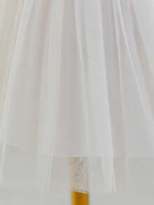 Baby Girls 0-2 Years White Lace Tulle Christening Dress With Hat - White - View 6