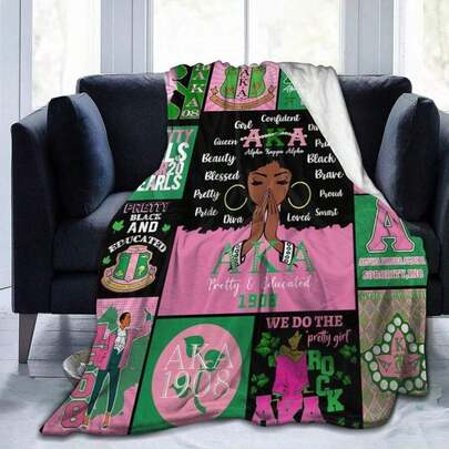 Aka Throw Blanket Ultra Soft Velvet Blanket Lightweight Bed Blanket Sorority Gifts For Women Home Decor Sofa Blanket 60*50 In